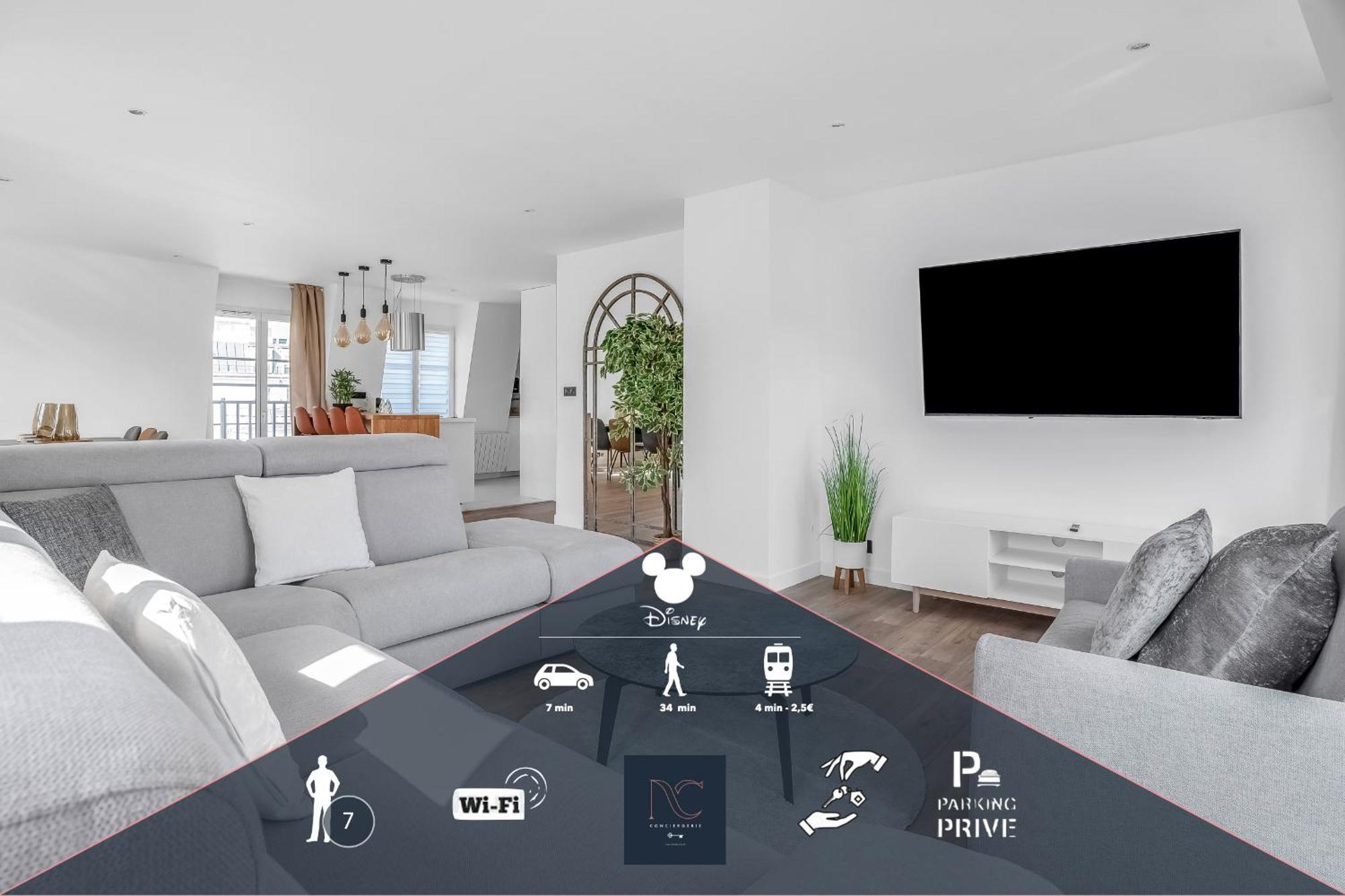 Disneyland-Paris 7 Pers, Netflix, Wifi, 2 Parking 谢西 外观 照片